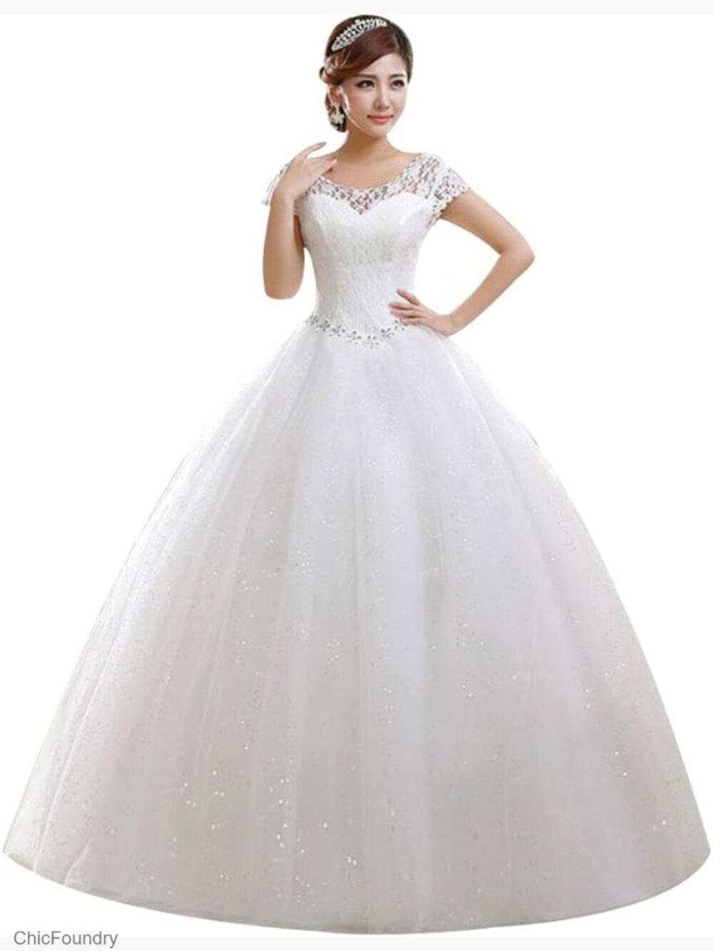 Floor Length A-Line Sweetheart Wedding Dress Satin Organza